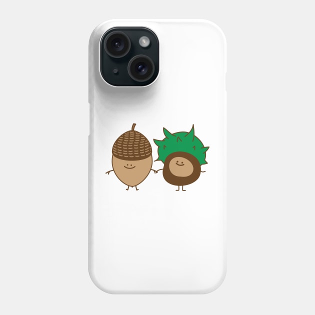 Acorn and chestnut Phone Case by spontania