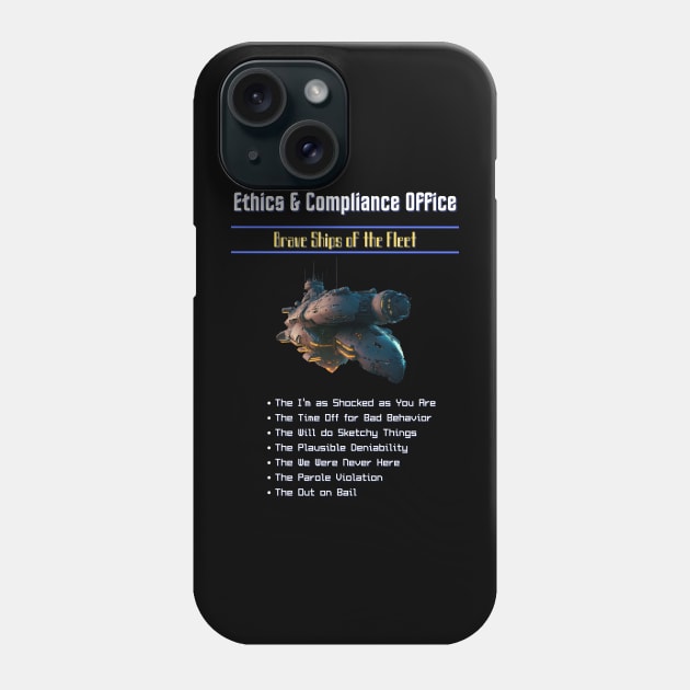 Ships of the Ethics and Compliance Office - Exforce Phone Case by AI-datamancer