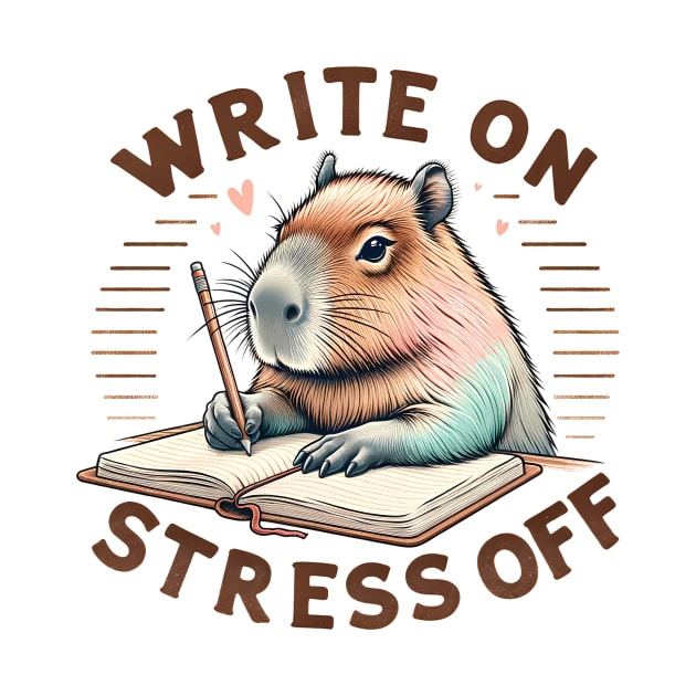 Write On, Stress Off Capybara Journaling by TheCloakedOak