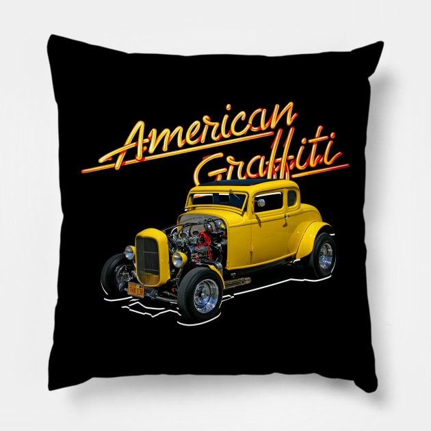 Funny American Graffiti Shirt Special Vintage Racing Car Pillow by tinastore