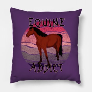 Equine addict N2 - purple Pillow