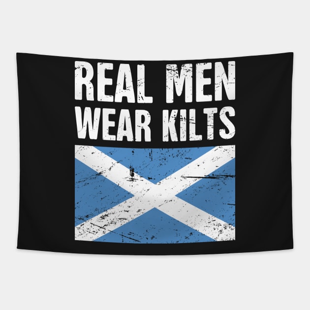 Scottish Flag | Real Men Wear Kilts Tapestry by MeatMan