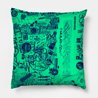 Green Street Style Pop Art NYC Pillow