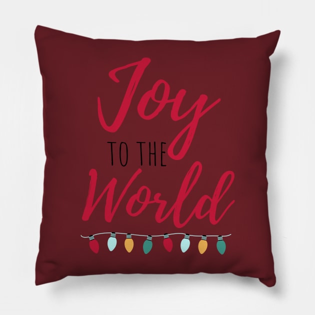 Joy To The World Pillow by Brooke Rae's