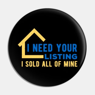 Funny Real Estate Broker Gifts Pin