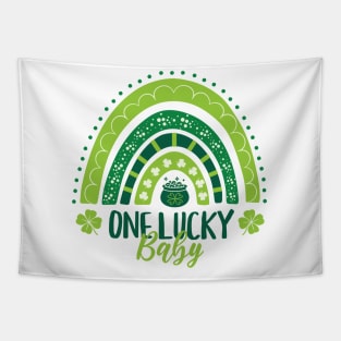 One Lucky Baby St Patricks Day Rainbow Tapestry