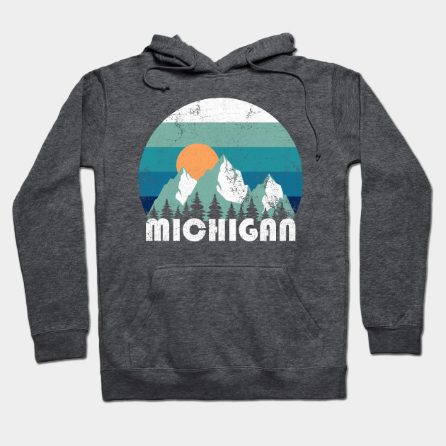 Michigan Vintage Retro State Usa Michigan Hoodie Teepublic