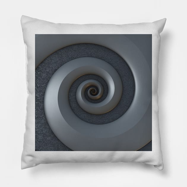 Monochrome Spiral Pillow by lyle58