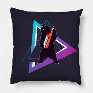 The Growling Keytarist Grizzly Bear Music Pillow