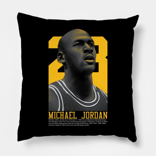 Michael Jordan 23 Pillow by Arrow