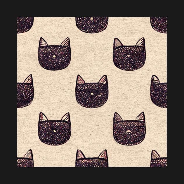 Cute cat pattern art 25 regular grid by KoolArtDistrict
