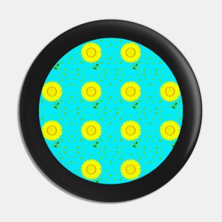 Aqua Daisy! Fun, bright design - yellow daisies with aqua blue. Pin