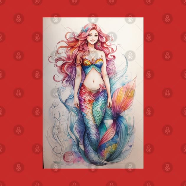 Color Pencil Art Mermaid by MGRCLimon