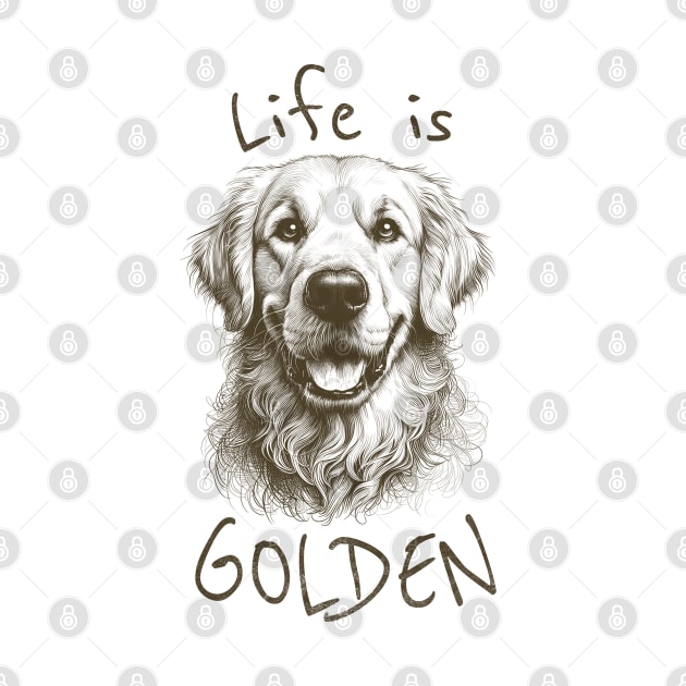 Life is Golden Vintage - Golden Retriever by BoundlessWorks