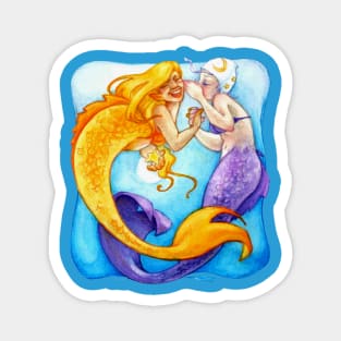 Sun & Moon Mermaids Magnet