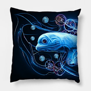 Neon Whale Pillow