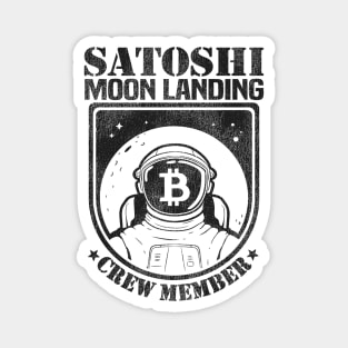 Member Satoshi Moon Landing Crew Funny Bitcoin BTC Magnet