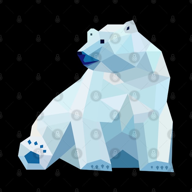 Geometric polar bear by Origami Fashion