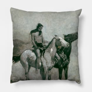 The Fire-Eater Slung His Victim Across His Pony by Frederic Remington Pillow