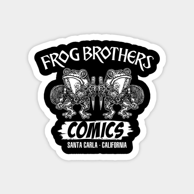 Frog Brothers Comics (Black Print) Magnet by Miskatonic Designs