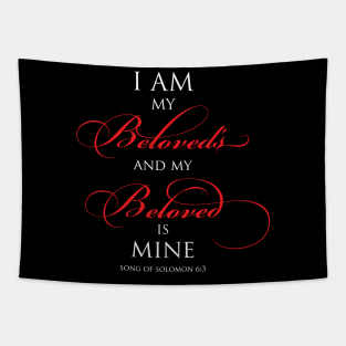 Song of Solomon 6:3 - White and Red Tapestry