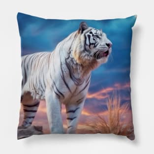 Tiger Animal Nature Majestic Wilderness Pillow