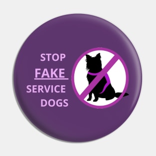 Fake Service Dog Warning Pin