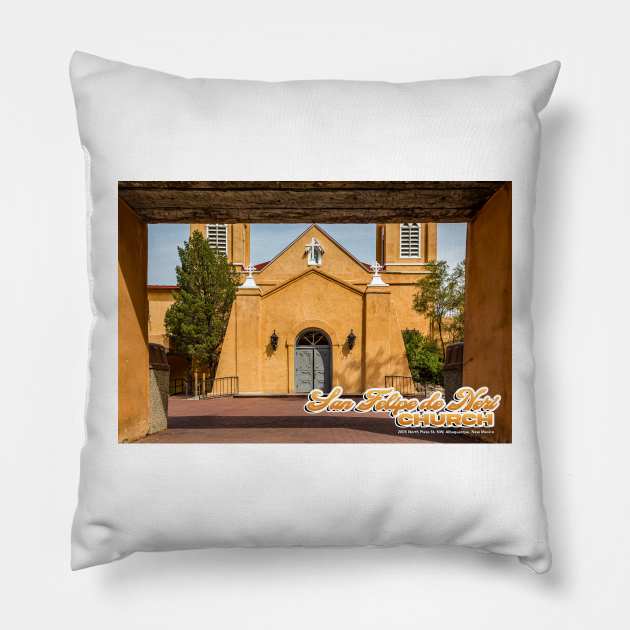 San Felipe de Neri Church Pillow by Gestalt Imagery