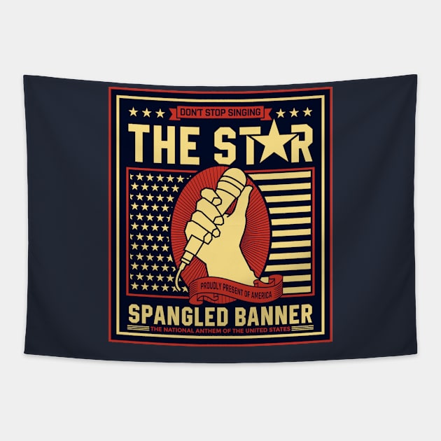 The Star Spangled Banner Tapestry by Miatunasaray