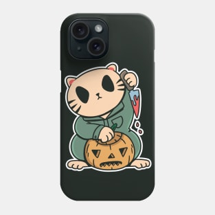 Killer Cat // Pumpkin Carving Cat Phone Case