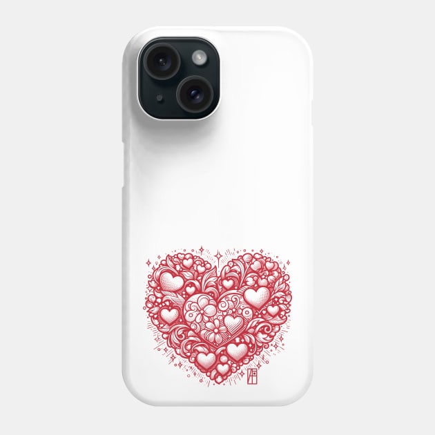 Heart for you - Valentine's Day - Heart shape Phone Case by ArtProjectShop