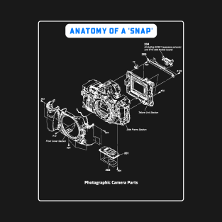 Camera Blueprint and Diagram for Photographers T-Shirt