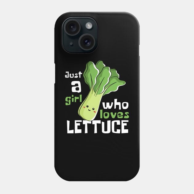 Lettuce Love: Just a Girl with a Leafy Heart Phone Case by DesignArchitect