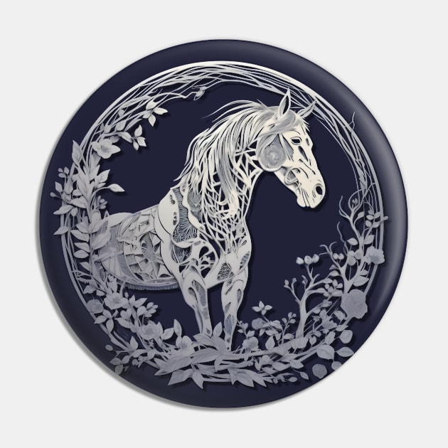 Kirigami Horse #5 Pin by Hoof Print Apparel