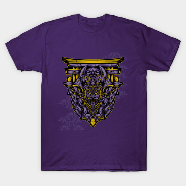 Japanese Animation Style Evil Face Illustration - Japanese Animation - T-Shirt