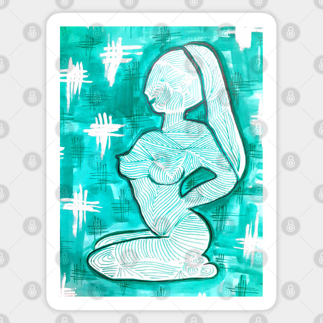 Abstract Silhouette Female Silhouette Sticker Teepublic Au