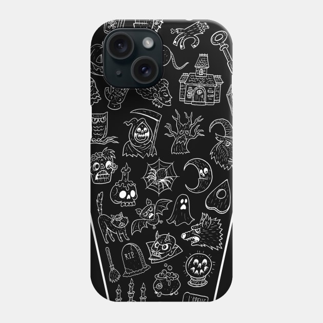 Spooky Icons Phone Case by chrisraimoart