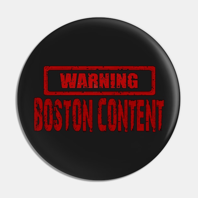 Warning Pin by BostonContent