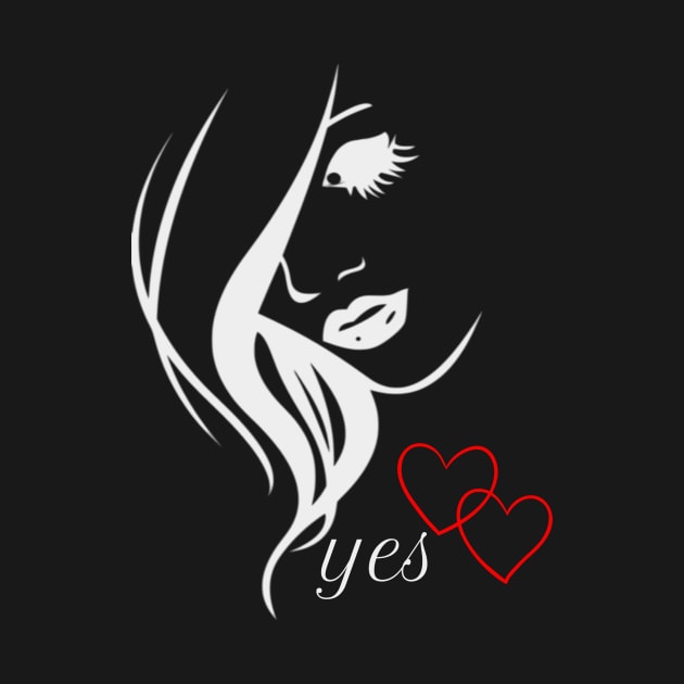 Designe for men women about love. She said " Yes" by IPRINT
