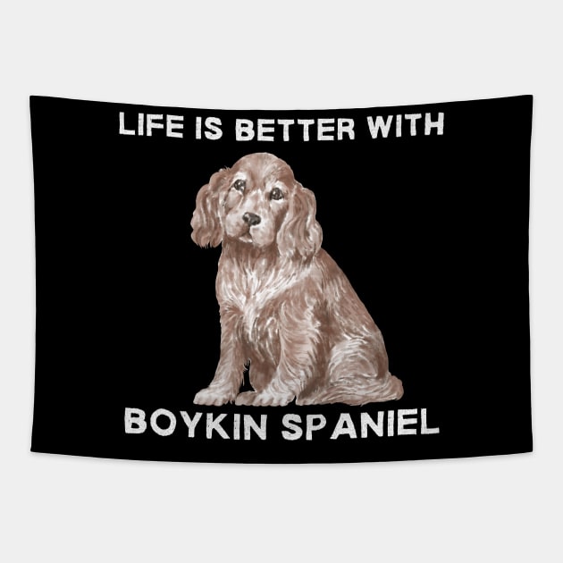 Cute Boykin Spaniel Dog Lover Tapestry by rock-052@hotmail.com