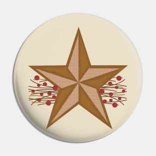 Rusty Country Star Pin