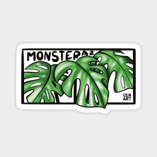 Monsteraz Plants (large print) Magnet