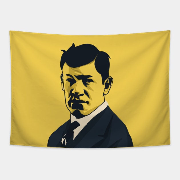 Native American Jim Thorpe Vector Wall Art Tapestry by Eyanosa