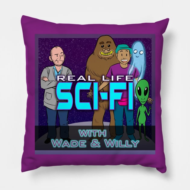 Real Life Sci-Fi Logo Pillow by Real Life Sci-Fi