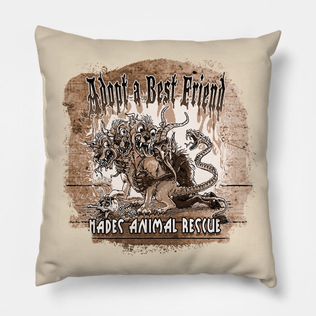 Hades Animal Rescue Pillow by Mudge