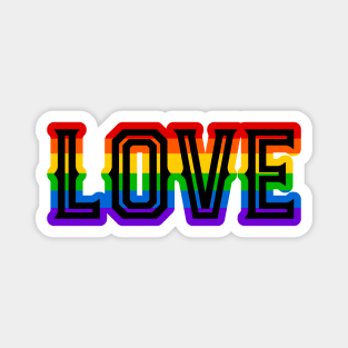 Love Gay Pride Letters Magnet