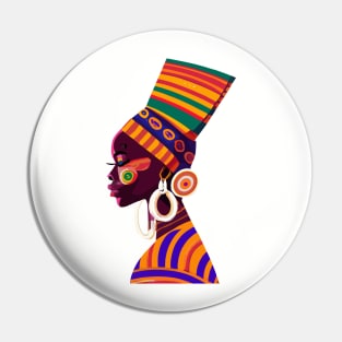 Afrocentric Black Woman Pin