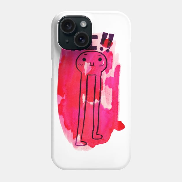 HI!! Tall Little Monster Watercolor Phone Case by saradaboru