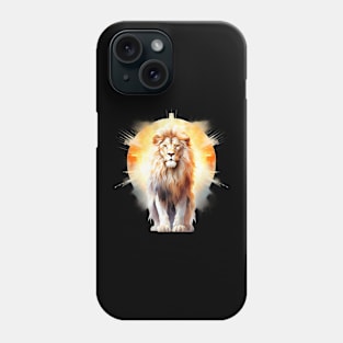 Lion Of Judah Lion Cross Christian Faith Jesus Hebrew Lion Phone Case