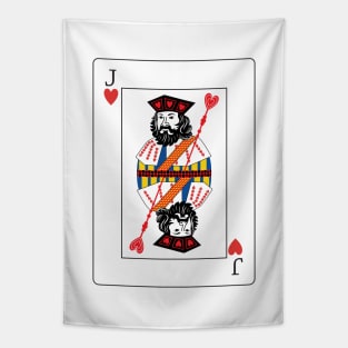 Jack Of Hearts Playing Card Tapestry